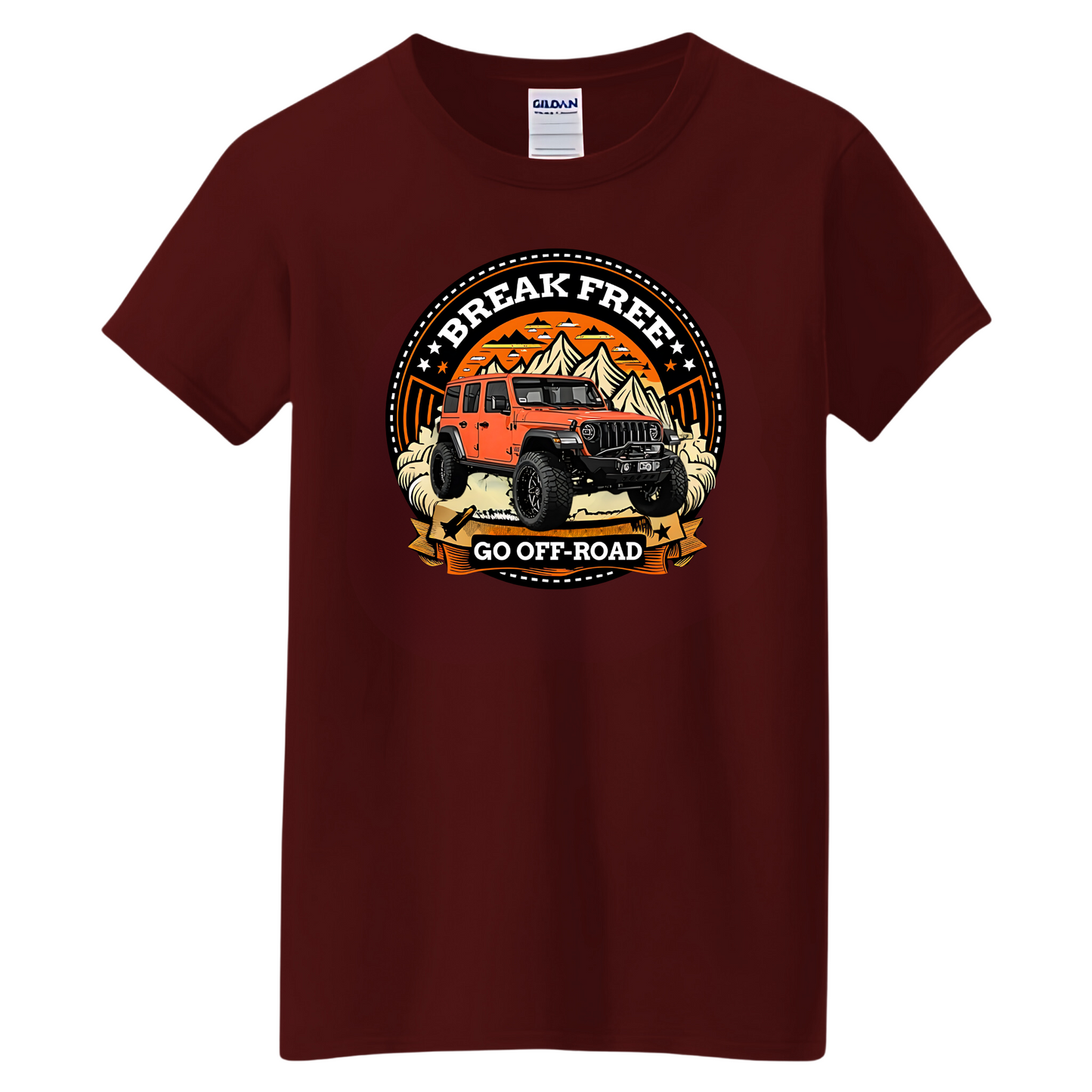 VOZUKO Custom 4x4 Jeep Break Free T Shirt Men Women Made-to-Order Gildan Tee