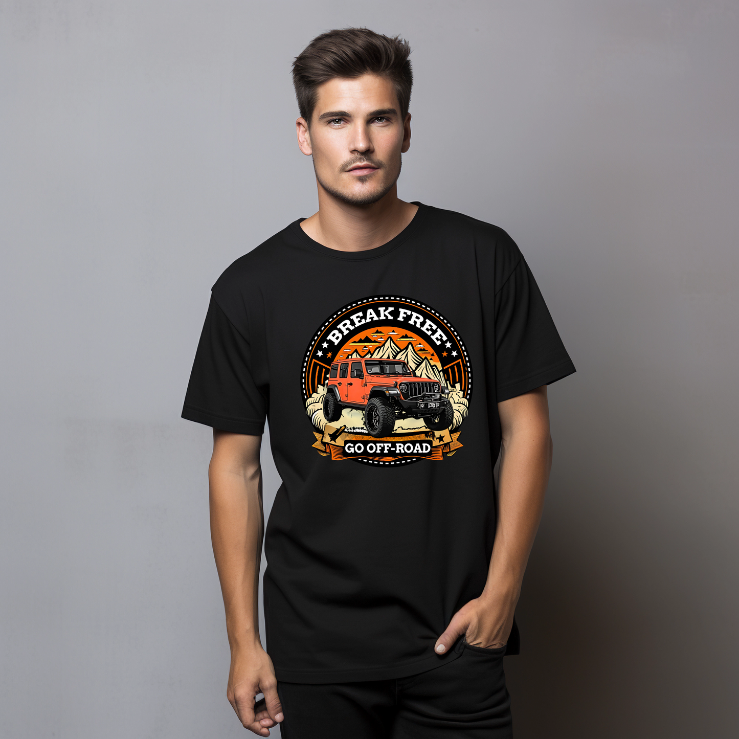 VOZUKO Custom 4x4 Jeep Break Free T Shirt Men Women Made-to-Order Gildan Tee