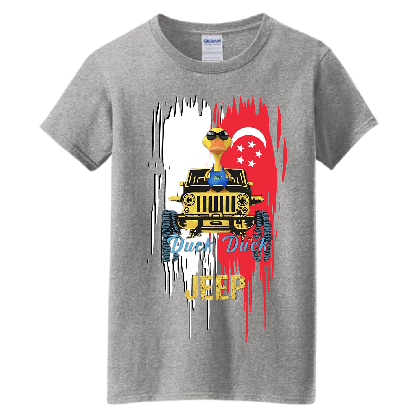 VOZUKO Custom Jeep Duck T Shirt Men Women Ready Made Gildan Tee