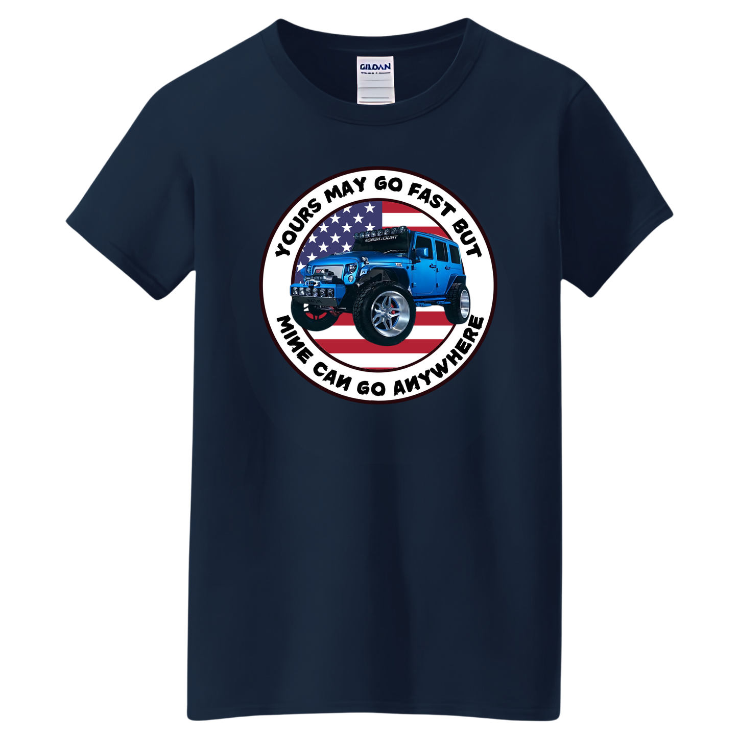 VOZUKO Custom 4x4 Jeep Go Fast T Shirt Men Women Made-to-Order Gildan Tee