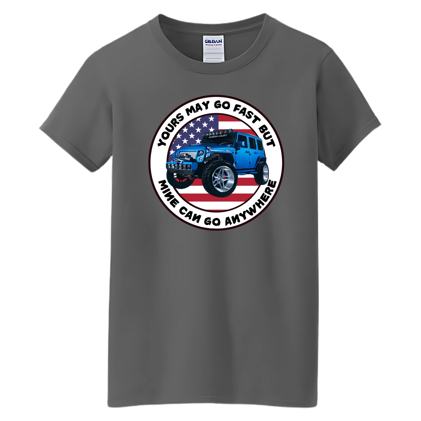 VOZUKO Custom 4x4 Jeep Go Fast T Shirt Men Women Made-to-Order Gildan Tee