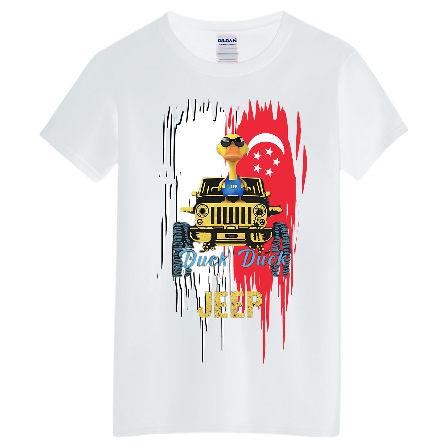 VOZUKO Custom Jeep Duck T Shirt Men Women Ready Made Gildan Tee