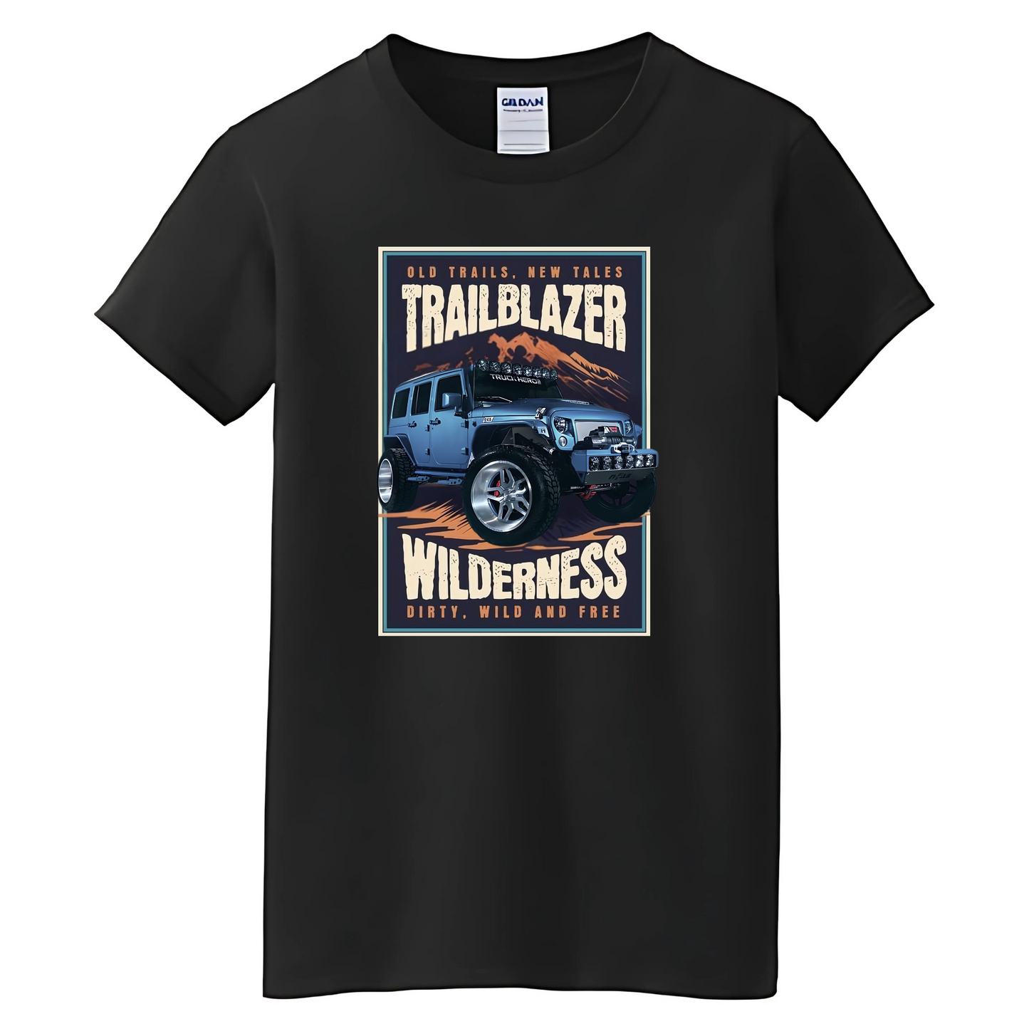 VOZUKO Custom 4x4 Jeep Trailblazer T Shirt Men Women Made-to-Order Gildan Tee