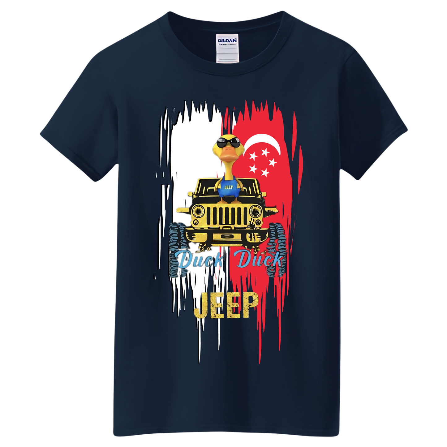 VOZUKO Custom Jeep Duck T Shirt Men Women Ready Made Gildan Tee