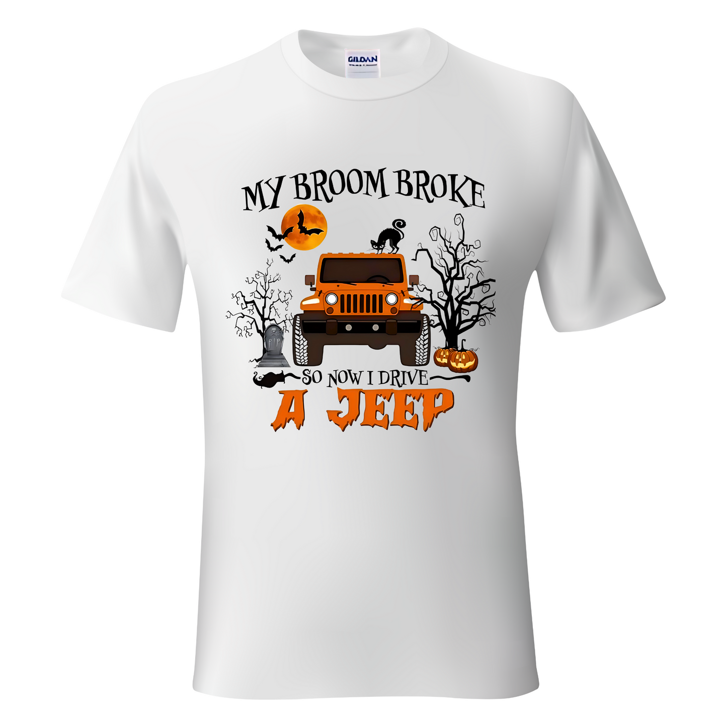 VOZUKO Custom Jeep Halloween T Shirt Men Women Ready Made Gildan Tee