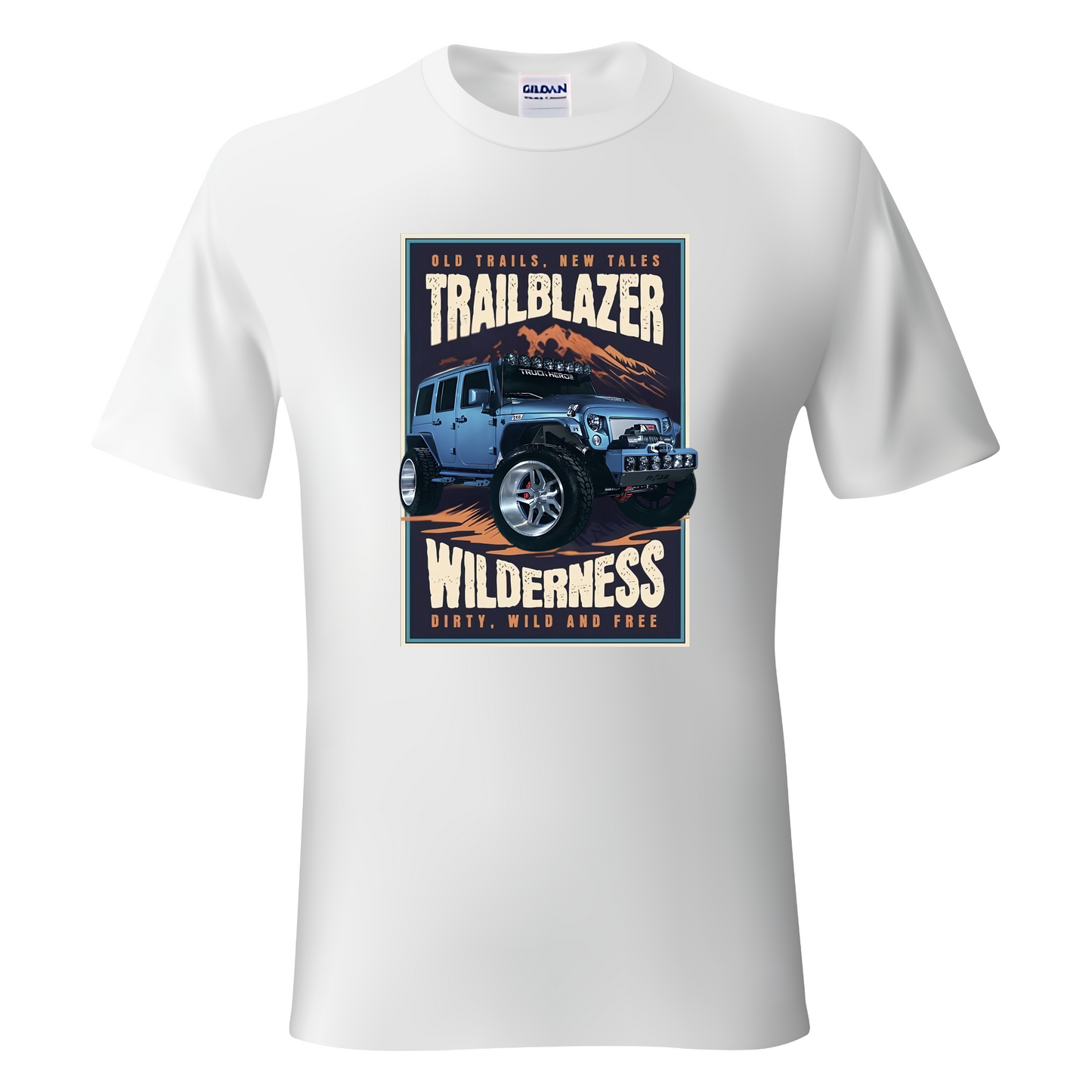 VOZUKO Custom 4x4 Jeep Trailblazer T Shirt Men Women Made-to-Order Gildan Tee