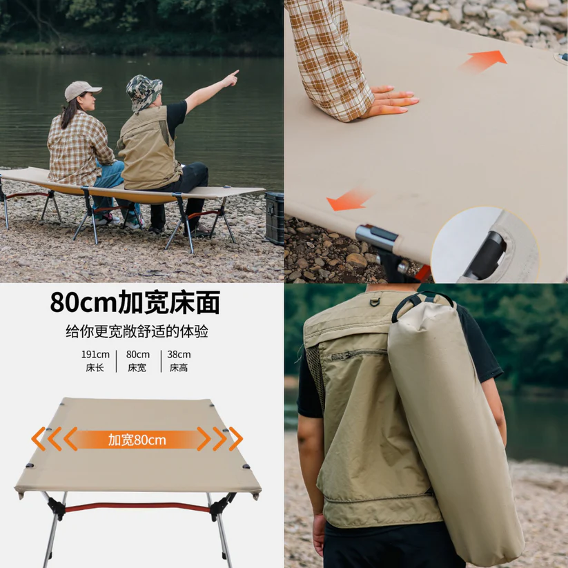Portable Folding Camping Bed Lightweight Aluminum Outdoor Cot