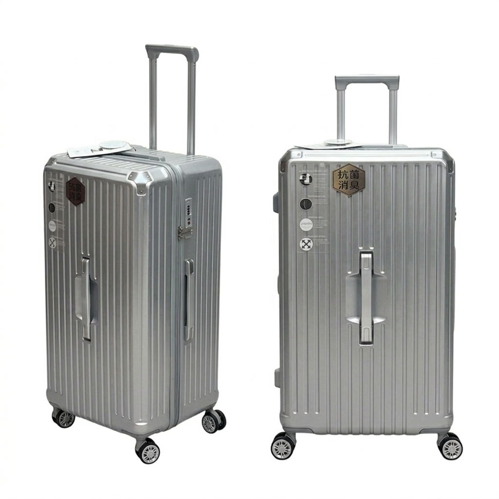 Large Capacity Hardshell Luggage Aluminum Frame Shock Absorber Wheels