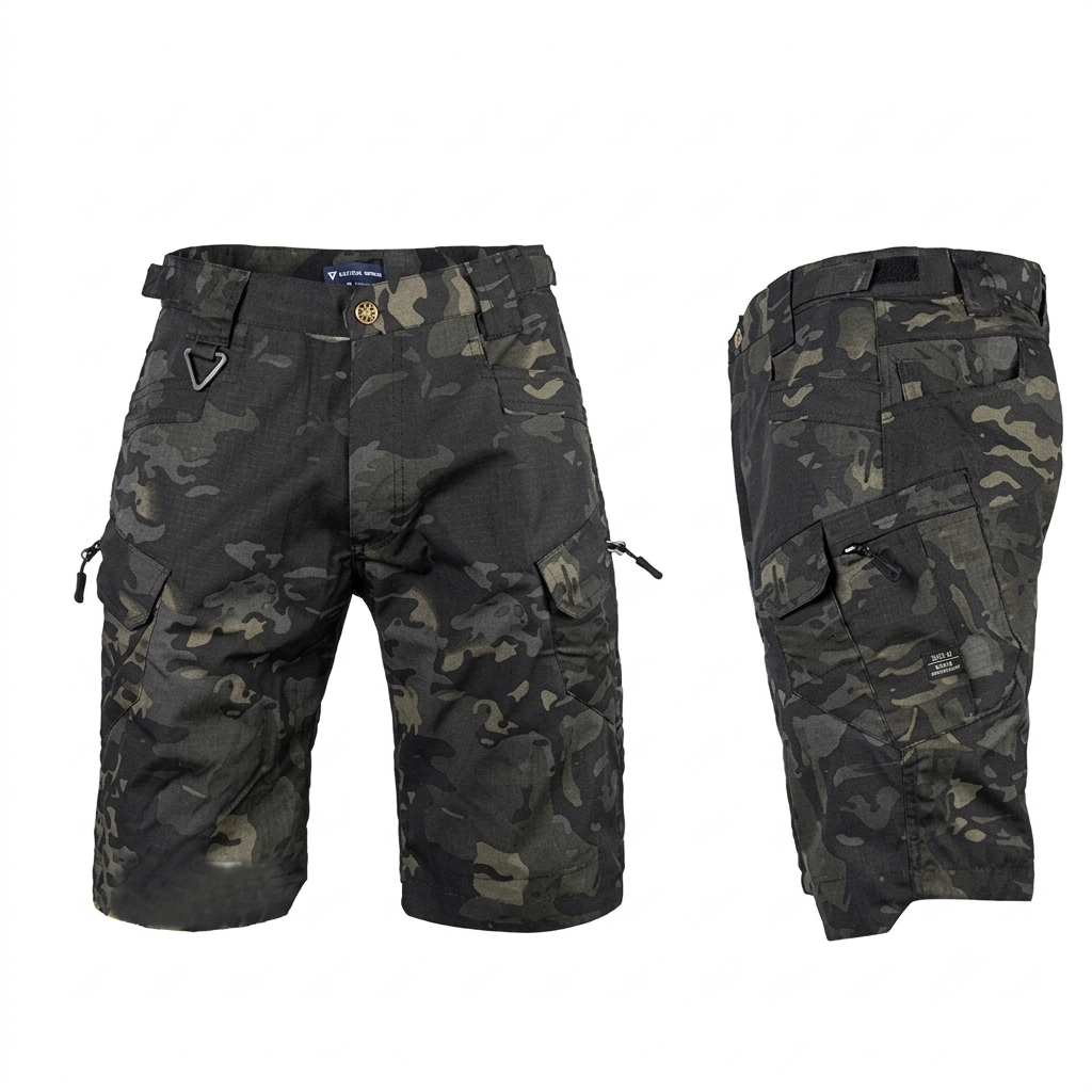 Men's Tactical Cargo Shorts Quick-Dry Water-Resistant Hiking Work Shorts with Multi Pockets for Camping & Outdoor
