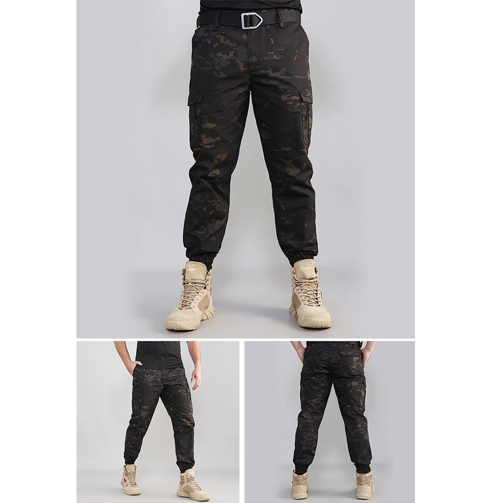 Men Tactical Cargo Jogger Pants Multi Pocket Military Combat Trousers