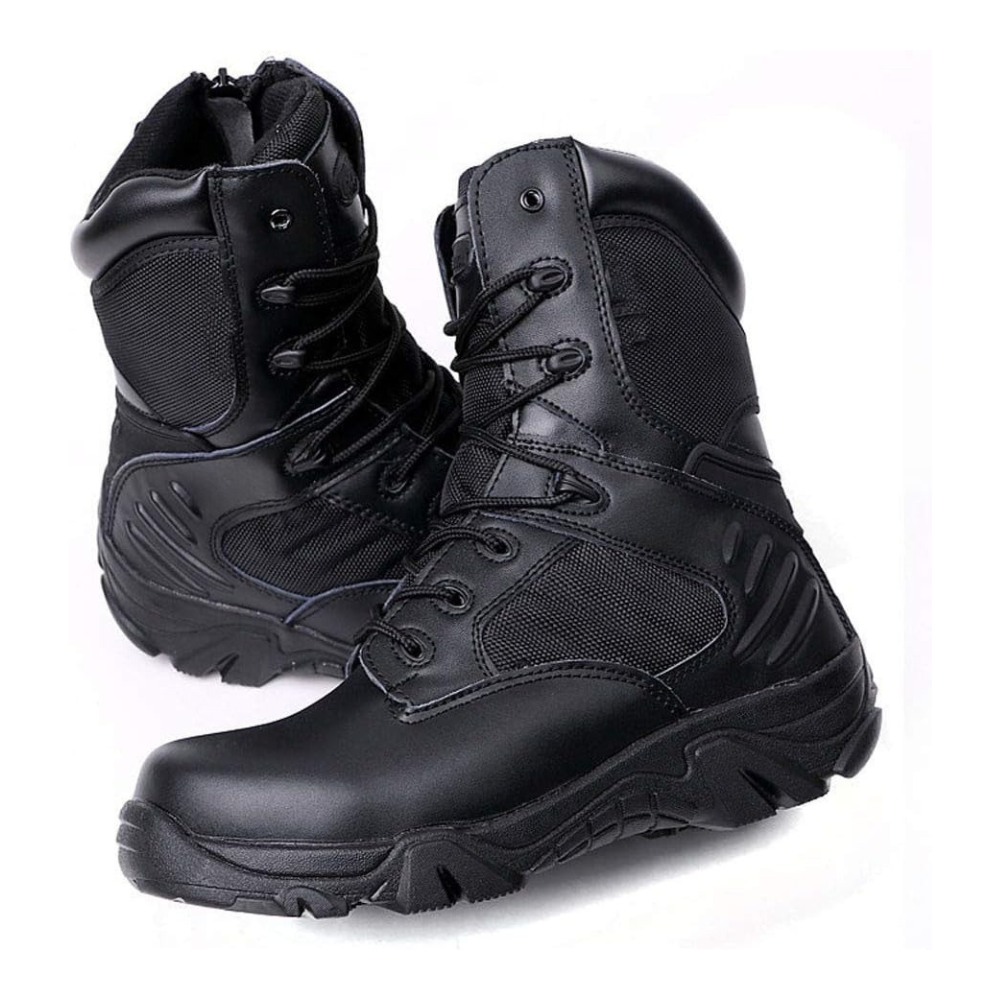 Black Tactical Combat Boots Outdoor Military Work Shoes