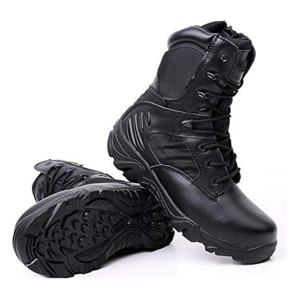 Black Tactical Combat Boots Outdoor Military Work Shoes