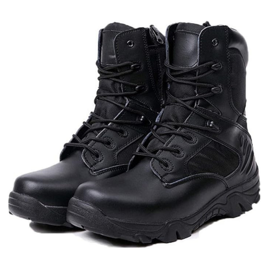 Black Tactical Combat Boots Outdoor Military Work Shoes