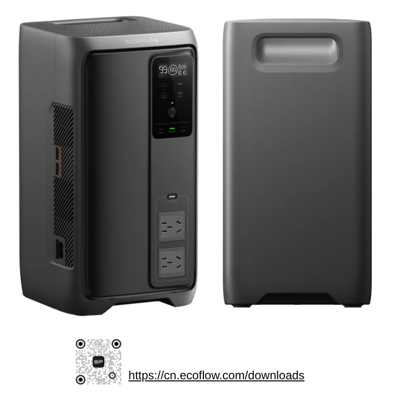 EcoFlow DELTA 3 Air 2000W Portable Power Station Lithium-Ion Battery Fast Charging Solar Generator for Camping Emergency Home Backup