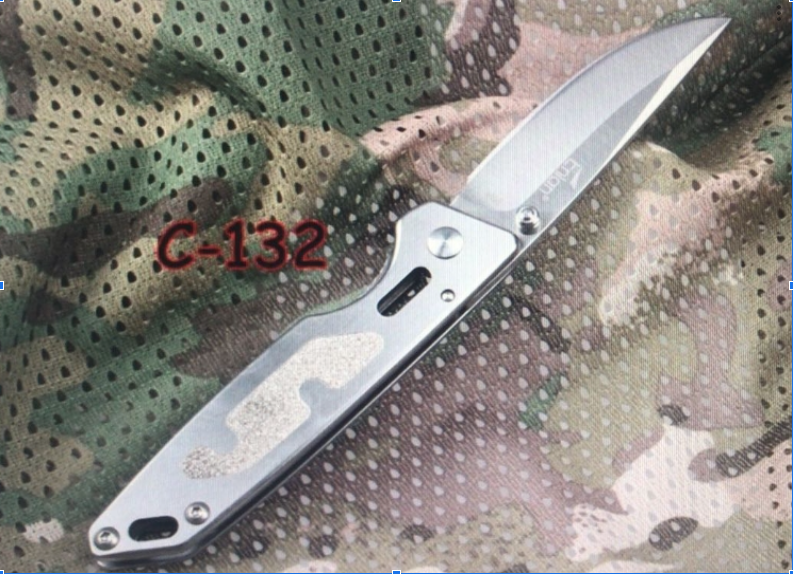 EDC Pocket Knife Stainless Steel Handle Frame Lock Drop Point Blade Clip Point Multi-Tool for Fishing and Outdoor Use