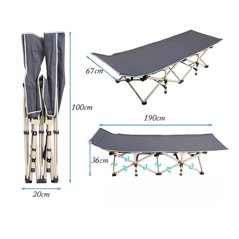 Sleeping Foldable Bed Camping Folding Lightweight Single Bed Outdoor