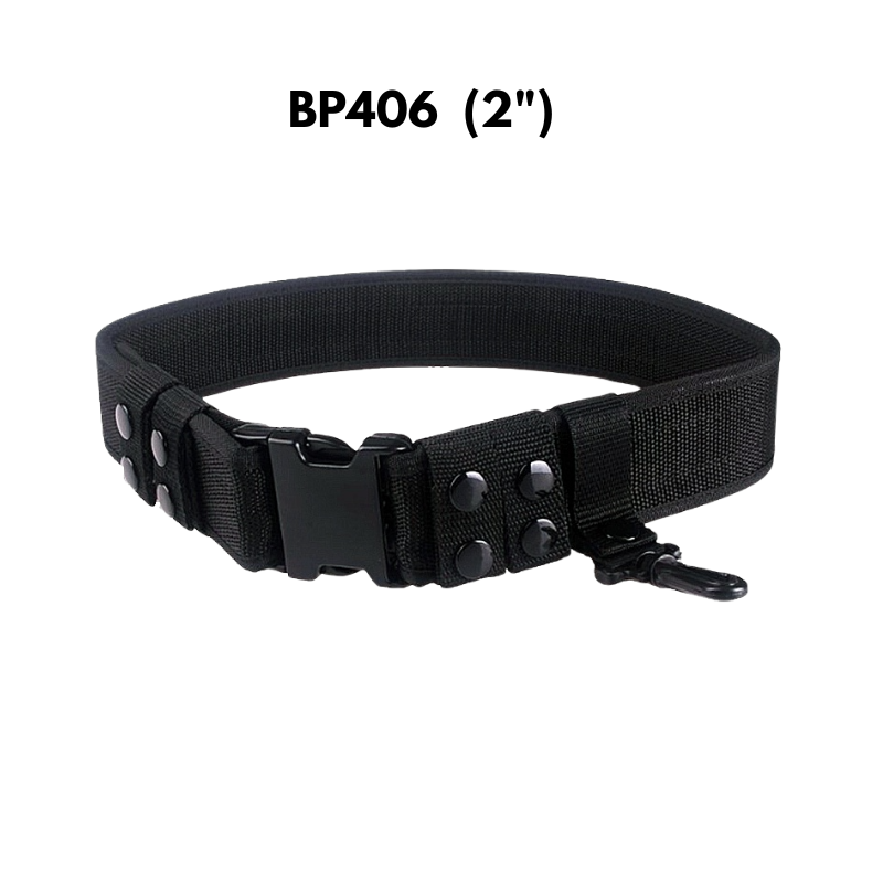 BP406 Police 2" BELT Military Security Tactical Combat Men Quick Release with Belt Clips Outdoor Hunting Sports Camping Belt Airsoft Waistband Army Style