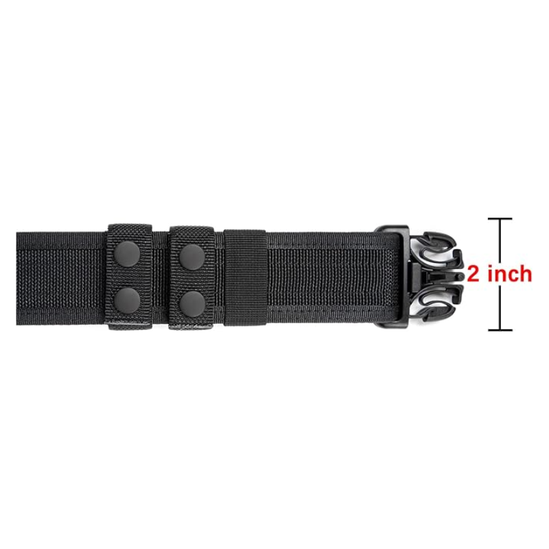 BP406 Police 2" BELT Military Security Tactical Combat Men Quick Release with Belt Clips Outdoor Hunting Sports Camping Belt Airsoft Waistband Army Style