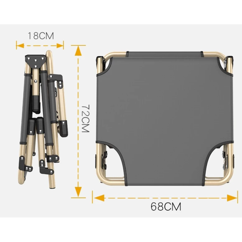 Recliner Folding Bed Single Mattress Adjustable Leisure Outdoor Camping Bed