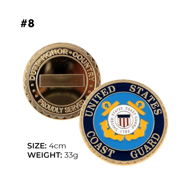 Embossed Gold-Plated Metal Badge United States FBI Police Collectibles Golden Coin Emblem