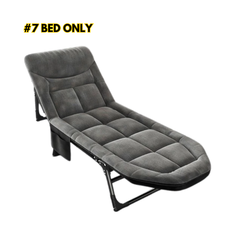 Recliner Folding Bed Single Mattress Adjustable Leisure Outdoor Camping Bed