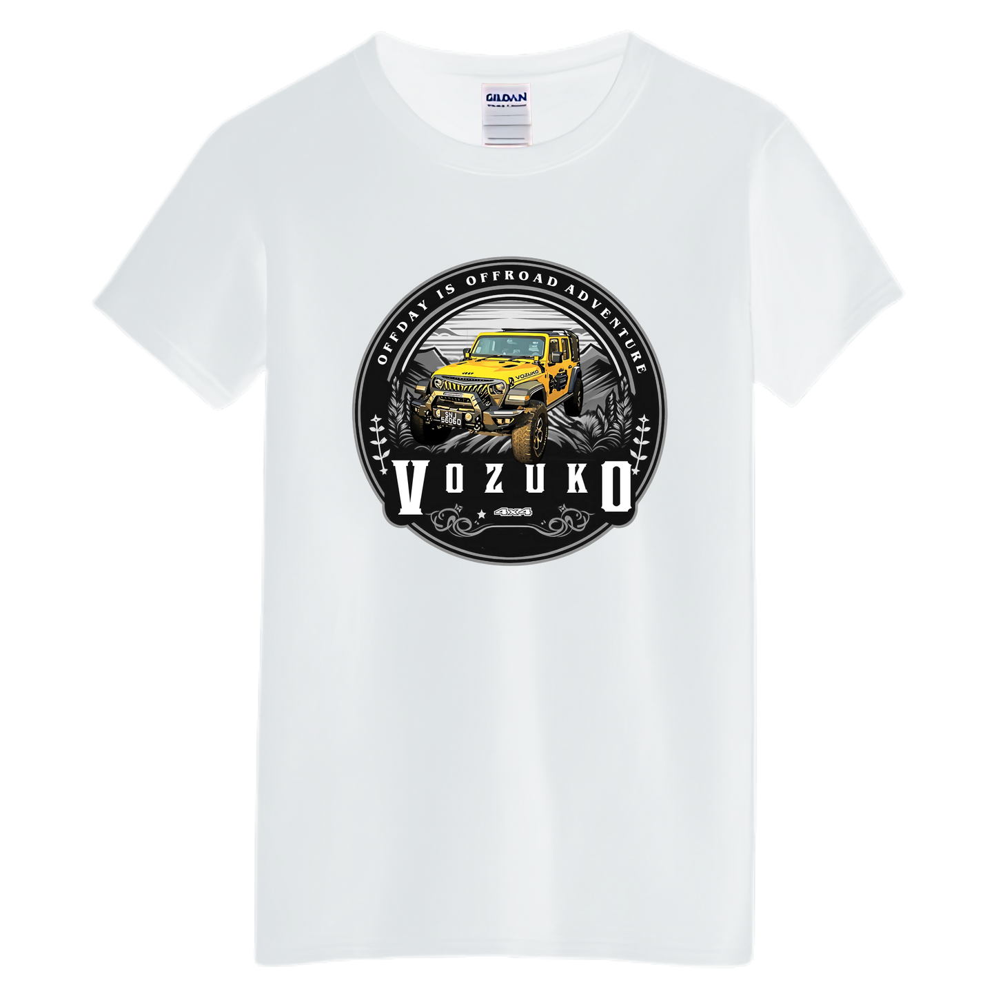 VOZUKO Custom 4x4 Jeep Off-Road Adventure T-Shirt Men Women Made-to-Order Gildan Tee