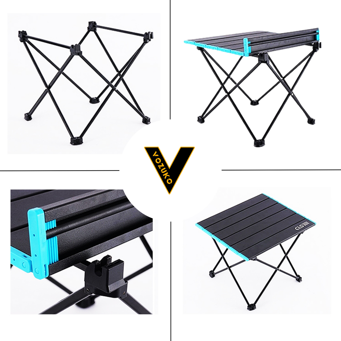 Outdoor Foldable Portable Aluminium Table Lightweight Compact Strong High Quality Functional Tent Camping Beach Travel