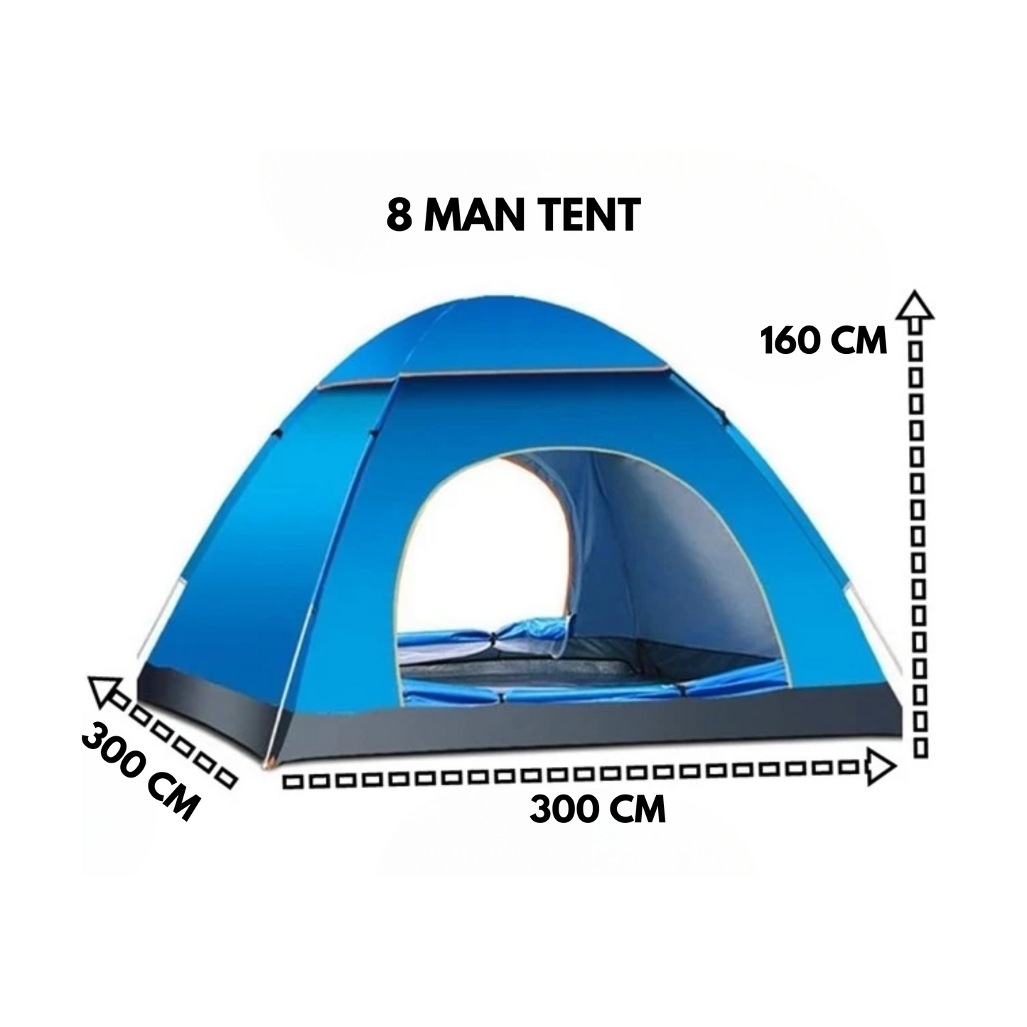 Automatic Hydraulic Family Tents, Waterproof and Windproof Backpacking Tents Easy to Install