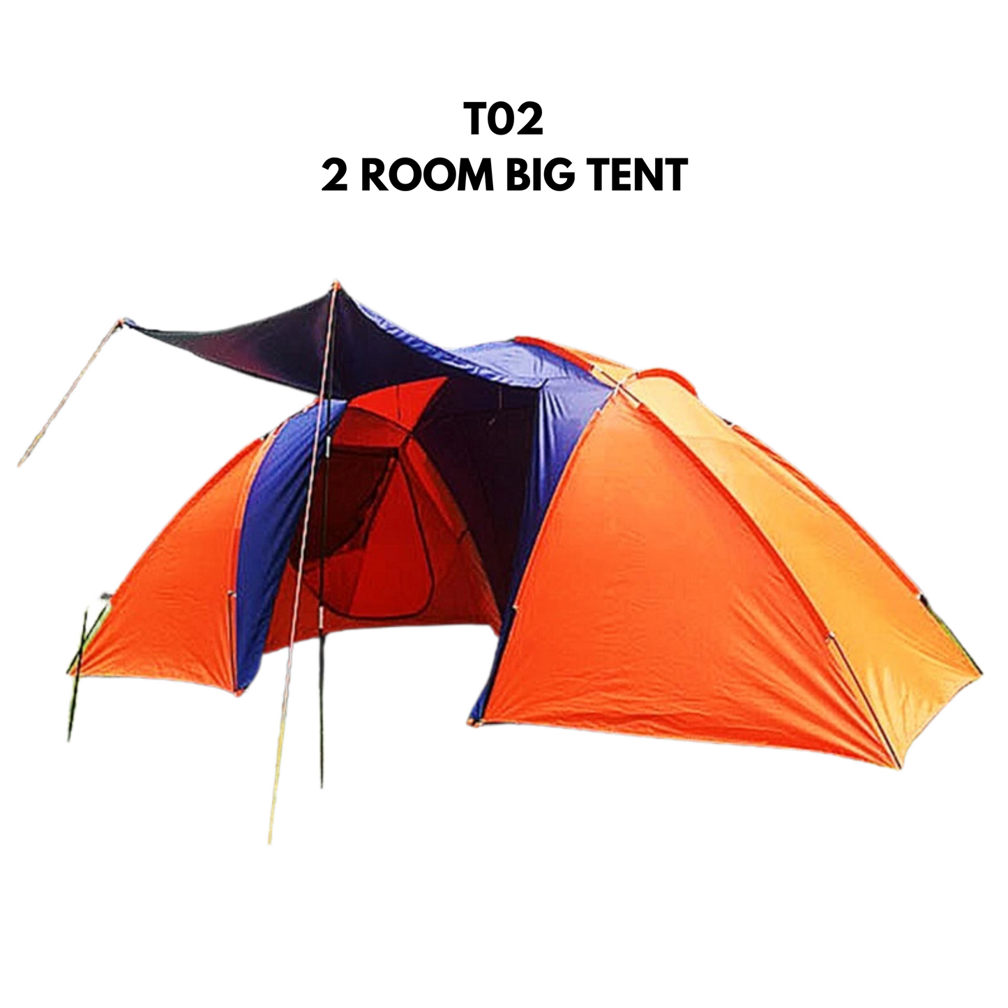 Multifunctional Outdoor Camping Tent 2 Bedrooms Double Tent Waterproof UV Light Protection Large Family Beach Picnic