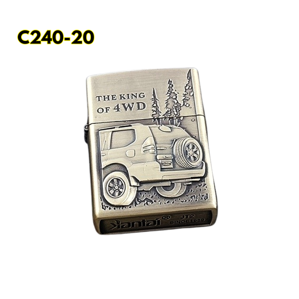 Zippo Vintage Refillable Butane Lighter Windproof Metal Flip-Top Lighter Torch Marches Car Enthusiasts & Collectors