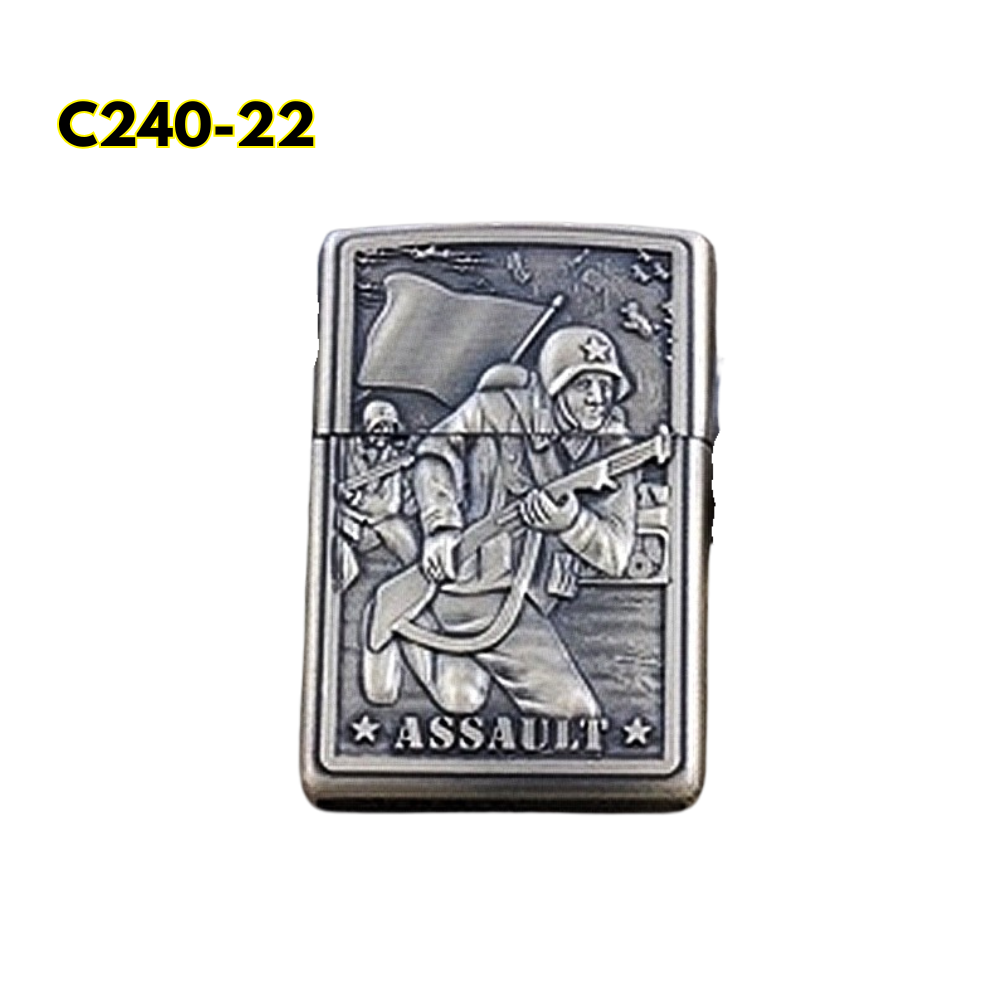 Zippo Vintage Refillable Butane Lighter Windproof Metal Flip-Top Lighter Torch Marches Car Enthusiasts & Collectors