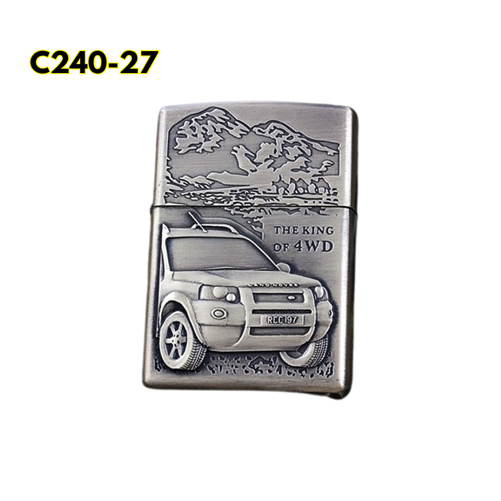 Zippo Vintage Refillable Butane Lighter Windproof Metal Flip-Top Lighter Torch Marches Car Enthusiasts & Collectors