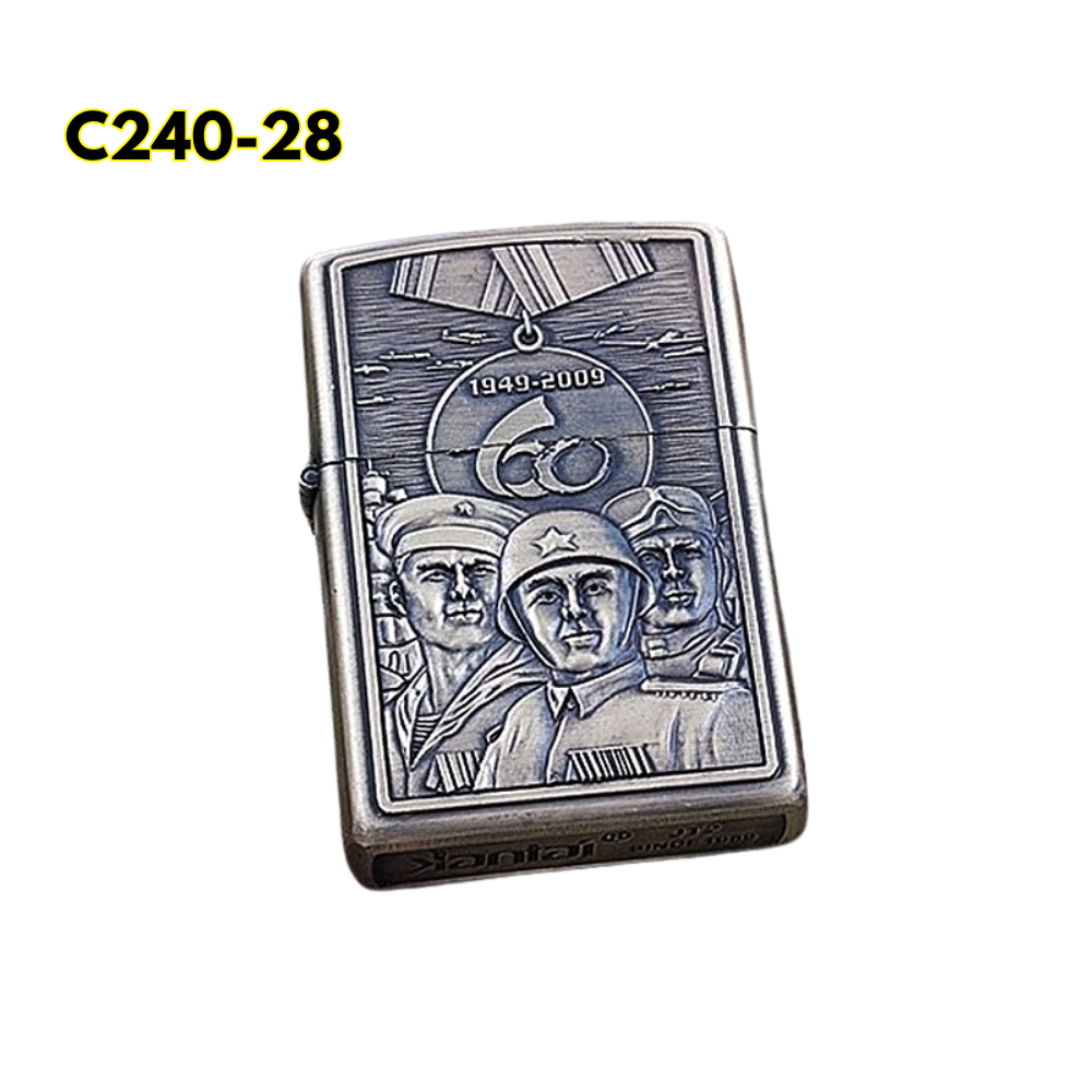 Zippo Vintage Refillable Butane Lighter Windproof Metal Flip-Top Lighter Torch Marches Car Enthusiasts & Collectors
