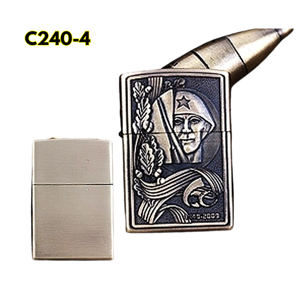 Zippo Vintage Refillable Butane Lighter Windproof Metal Flip-Top Lighter Torch Marches Car Enthusiasts & Collectors