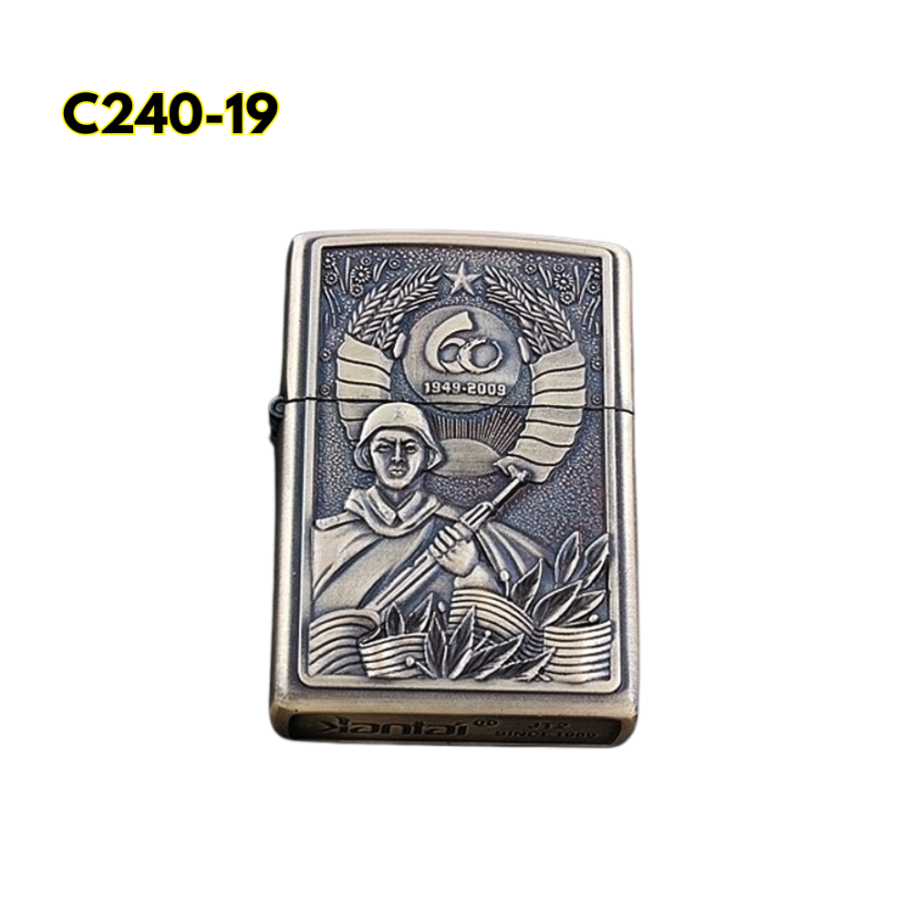 Zippo Vintage Refillable Butane Lighter Windproof Metal Flip-Top Lighter Torch Marches Car Enthusiasts & Collectors