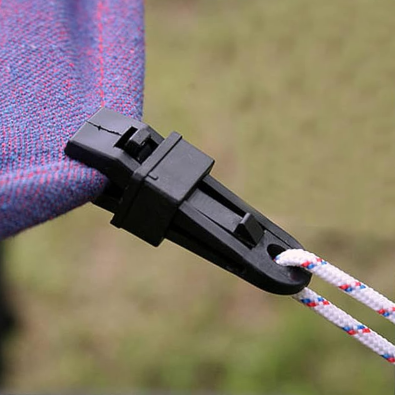Heavy Duty Tarp Clips with Ball Bungees Adjustable Lock Grip Clamps for Tarpaulin, Tent, Canopy, Awning & Shade Cloth