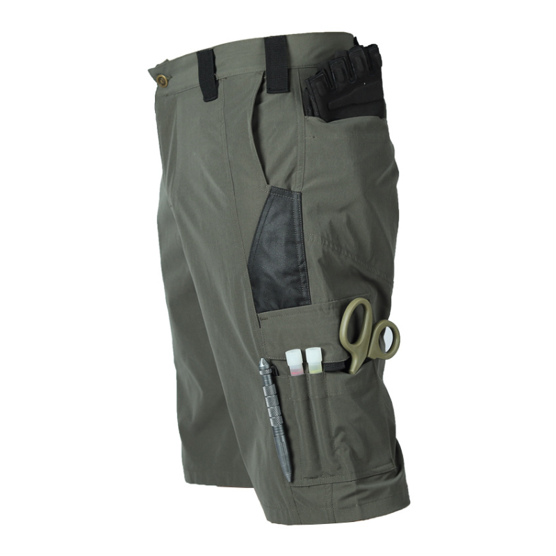 Tactical Cargo Shorts Quick-Dry Men's Breathable Multi-Pocket Camouflage Work Shorts for Hiking, Camping & Outdoor