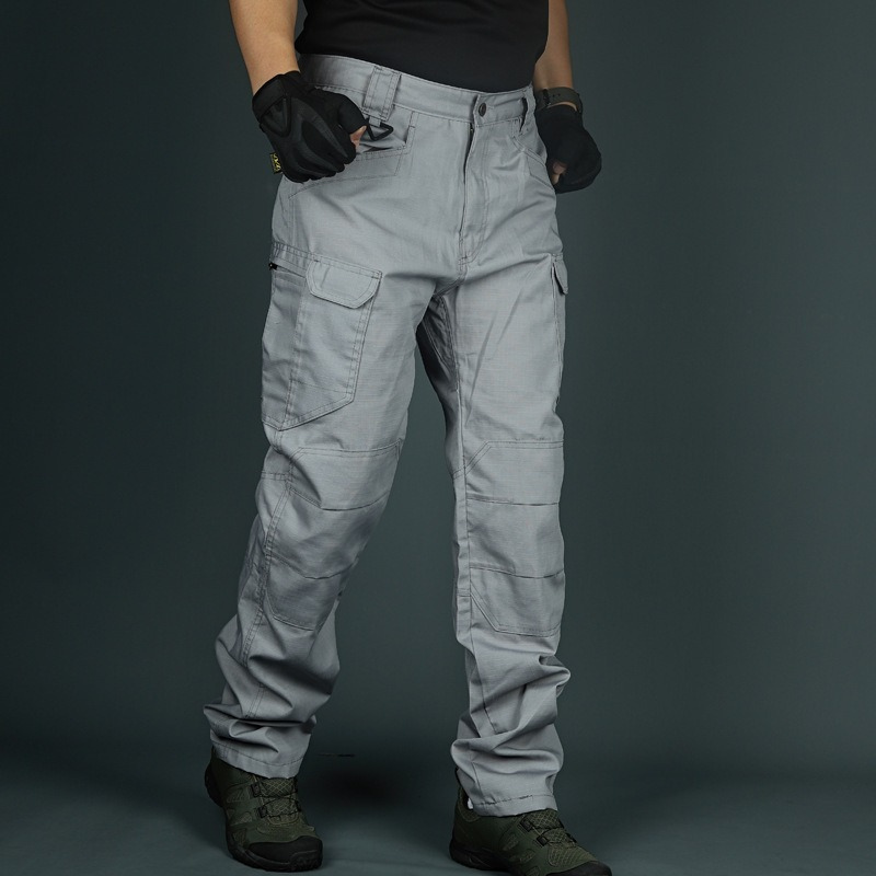 Men's Tactical Cargo Pants Lightweight Ripstop Water-Resistant Stretch Work Pants Breathable Waterproof Hiking Utility Trousers with Multiple Pockets