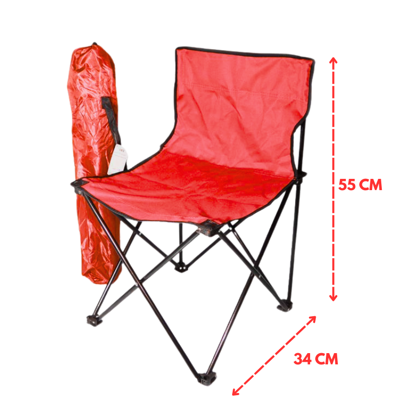 Ultra-Light Portable Camping Chair Compact Folding Chair with Cup Holder, Armrests & Carry Bag for Camping, Beach & Fishing