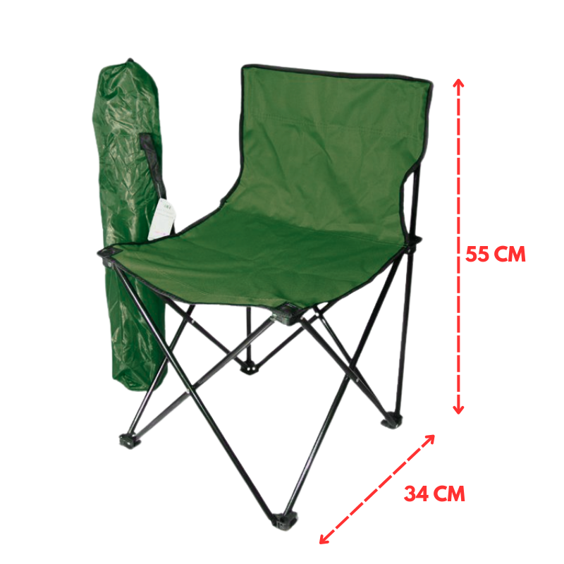Ultra-Light Portable Camping Chair Compact Folding Chair with Cup Holder, Armrests & Carry Bag for Camping, Beach & Fishing
