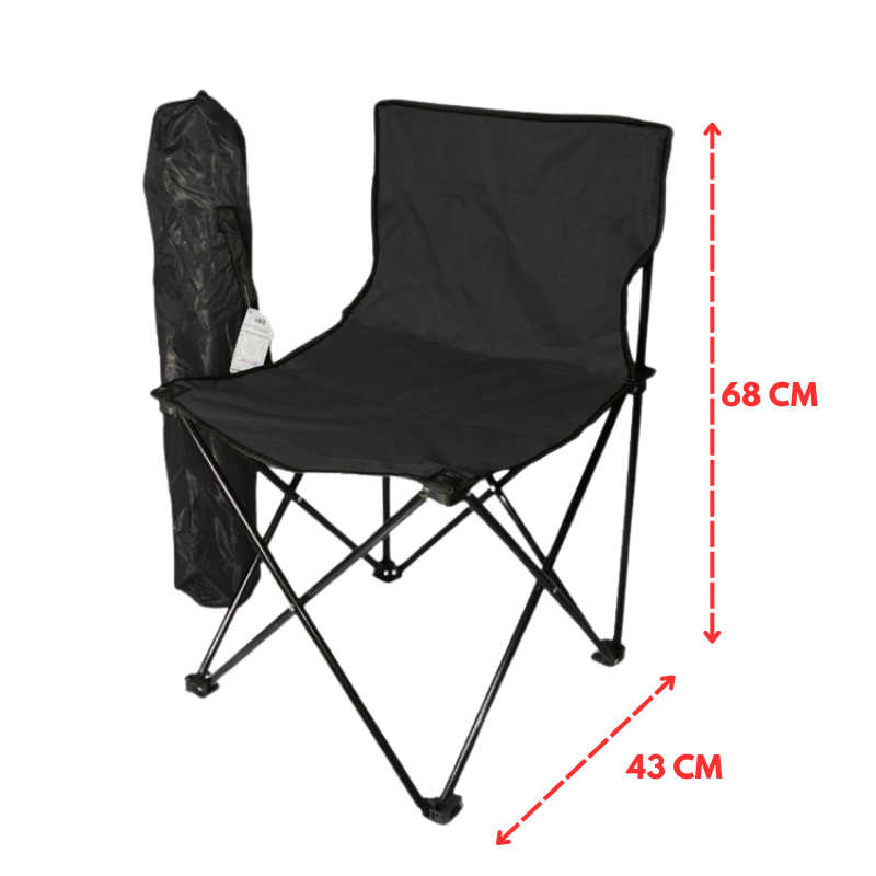 Ultra-Light Portable Camping Chair Compact Folding Chair with Cup Holder, Armrests & Carry Bag for Camping, Beach & Fishing