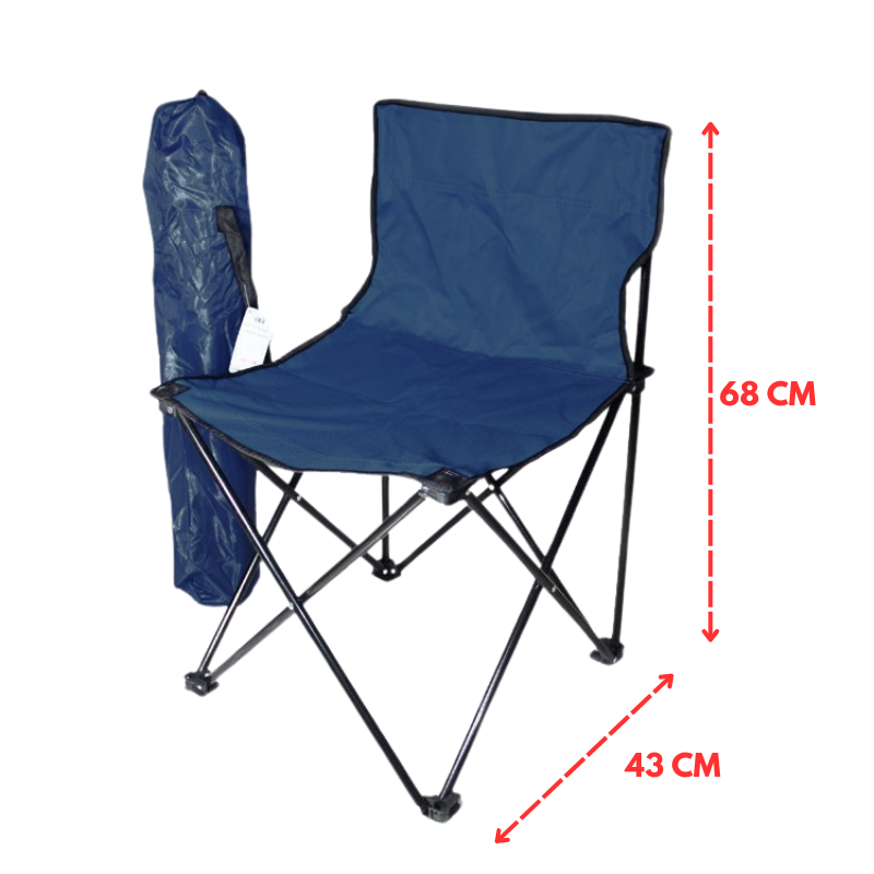 Ultra-Light Portable Camping Chair Compact Folding Chair with Cup Holder, Armrests & Carry Bag for Camping, Beach & Fishing