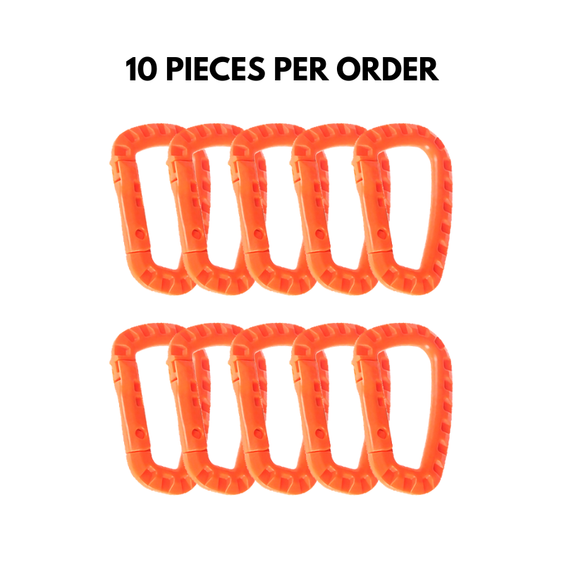 D-Shaped Quick-Release Plastic Carabiner Tactical Hook Large Backpack Buckle Clip Lightweight Spring Gear