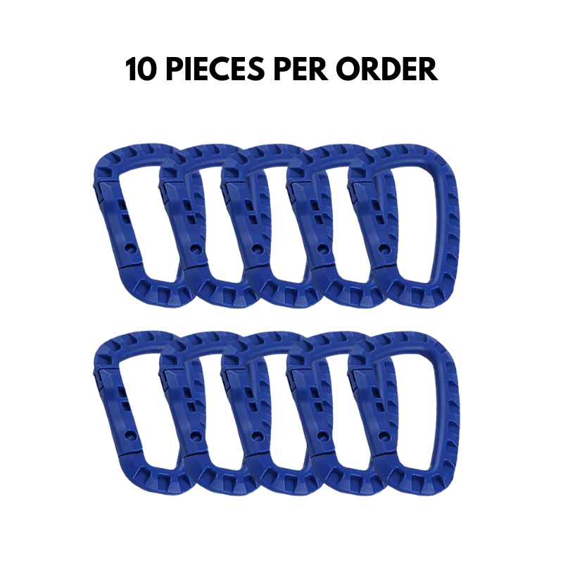 D-Shaped Quick-Release Plastic Carabiner Tactical Hook Large Backpack Buckle Clip Lightweight Spring Gear