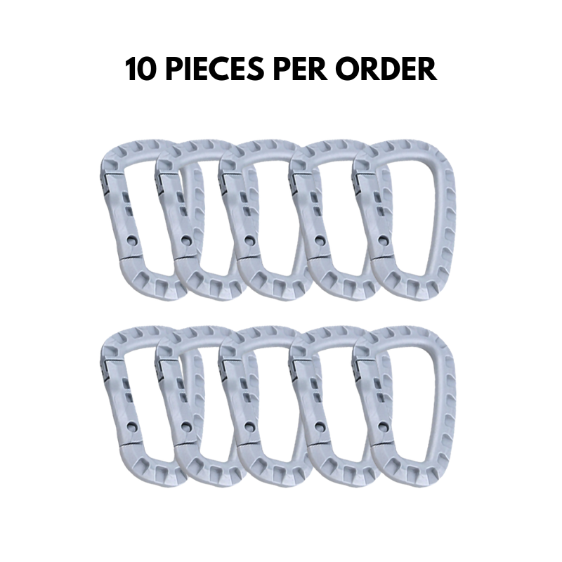 D-Shaped Quick-Release Plastic Carabiner Tactical Hook Large Backpack Buckle Clip Lightweight Spring Gear