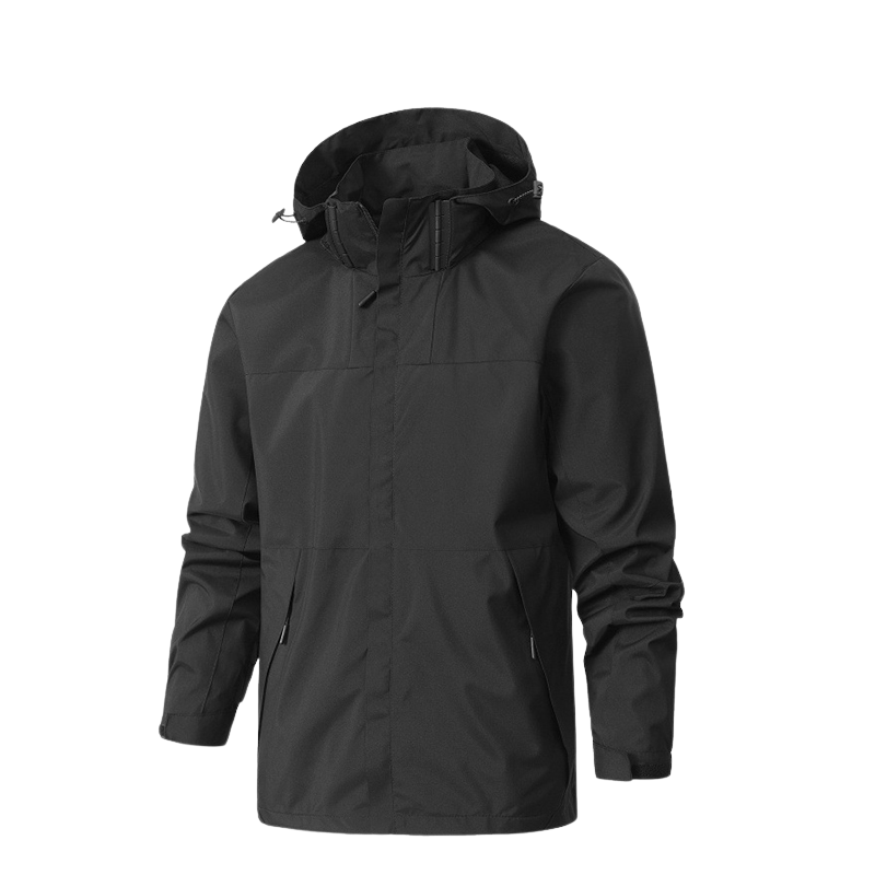 Men Lightweight Hooded Windbreaker Jacket Outdoor Hiking Fishing