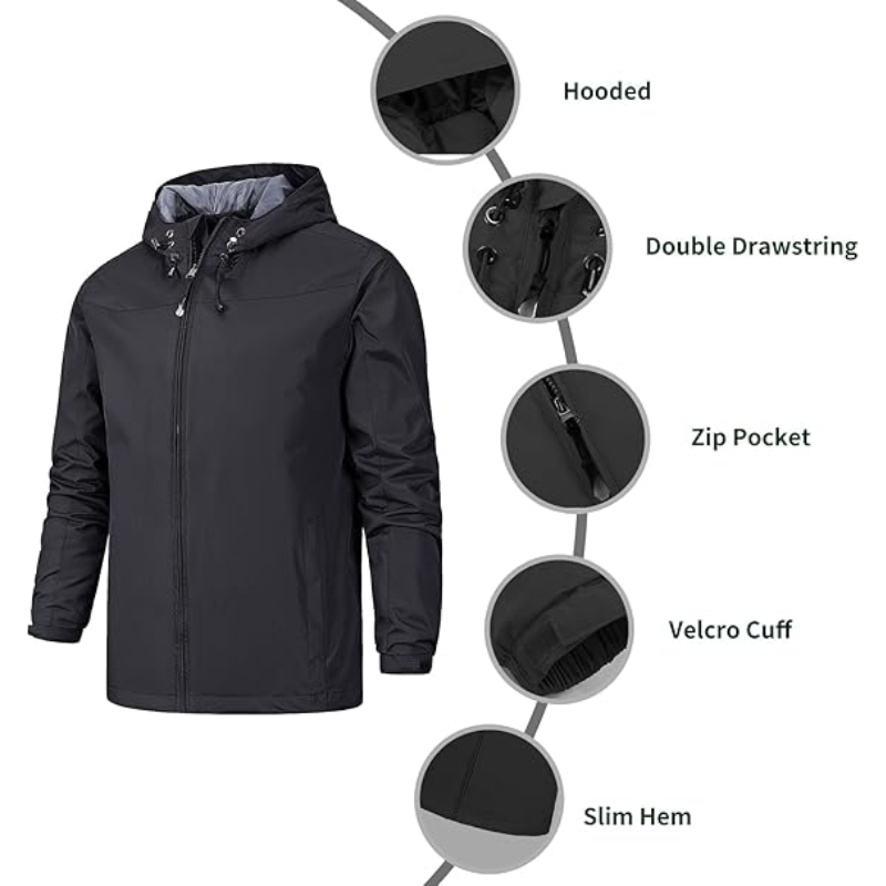 Lightweight Hooded Windbreaker Jacket Waterproof Outdoor Men Women