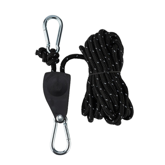 Camping Rope Quick Setup Adjustable Tent Tie Down Rope with Ratchet Pulley for Canopy, Kayak, Outdoor Camping Shelter