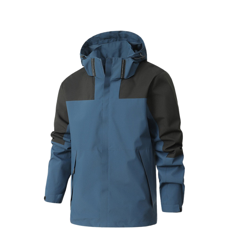 Men Lightweight Hooded Windbreaker Jacket Outdoor Hiking Fishing
