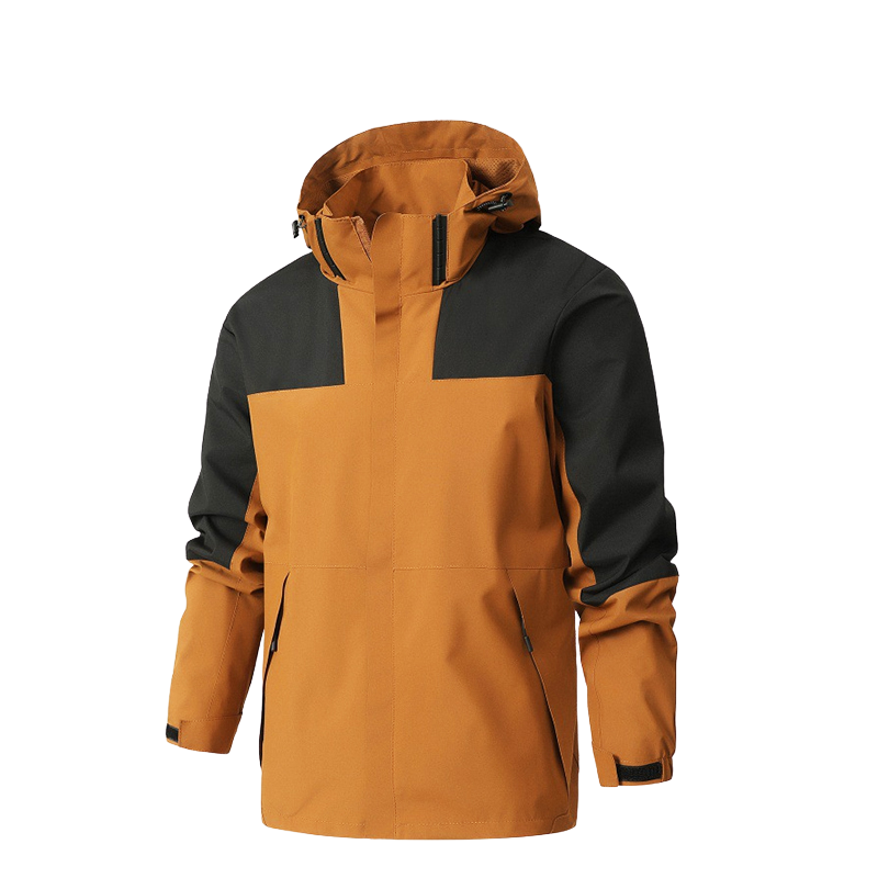 Men Lightweight Hooded Windbreaker Jacket Outdoor Hiking Fishing